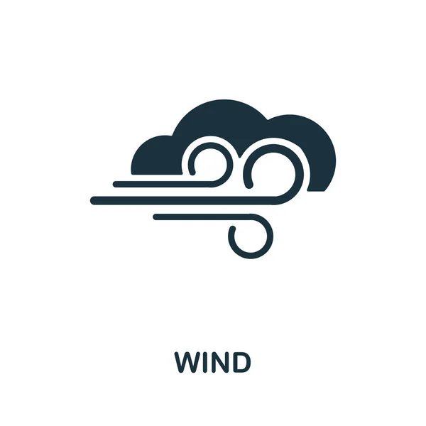 Symbol ikony wektora wiatru. Kreatywny znak z kolekcji ikon wiatru. Wypełniona płaska ikona wiatru do komputera i telefonu komórkowego — Wektor stockowy