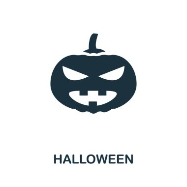 Cadılar Bayramı vektör simgesi. Cadılar Bayramı ikonları koleksiyonundan yaratıcı bir işaret. Bilgisayar ve mobil için düz Cadılar Bayramı simgesi