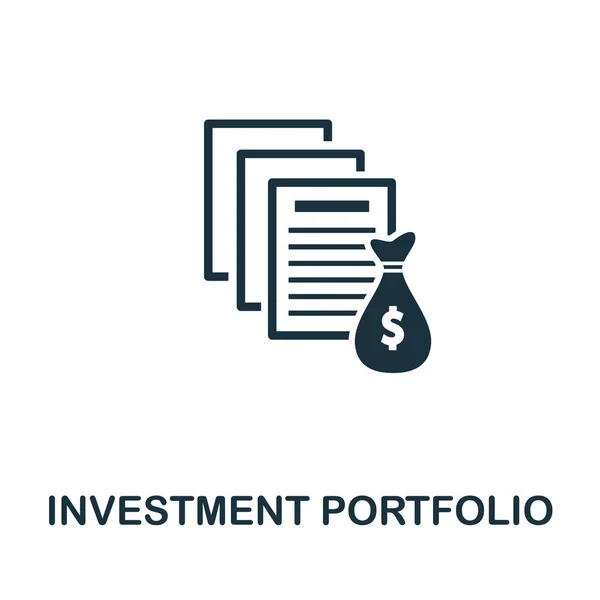 Portafolio de inversión icono de símbolo. Signo creativo de la recaudación de iconos de ingresos pasivos. Icono de cartera de inversión plana llena para ordenador y móvil — Archivo Imágenes Vectoriales