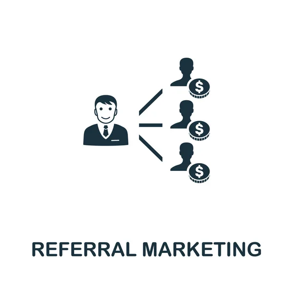 Referral Marketing vector icon symbol. Creative sign from passive income icons collection. Filled flat Referral Marketing icon for computer and mobile — Stock vektor