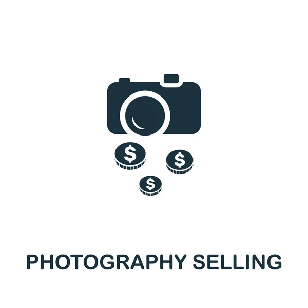 Photography Selling vector icon symbol. Creative sign from passive income icons collection. Filled flat Photography Selling icon for computer and mobile — 스톡 벡터