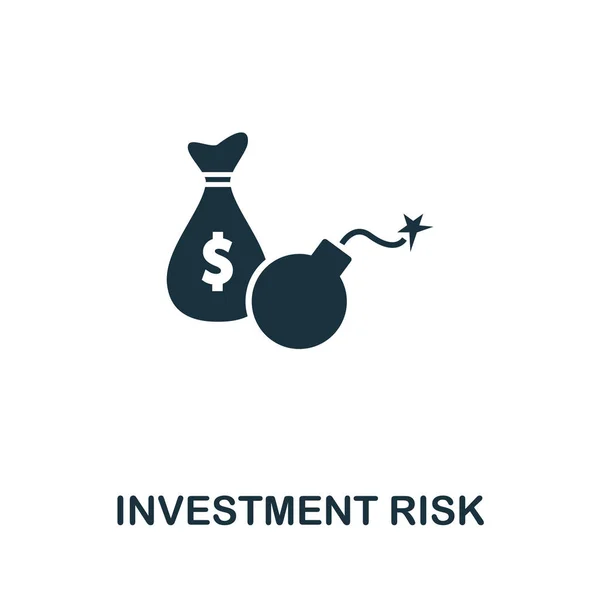 Yatırım Riski vektör simgesi. Pasif gelir ikonları koleksiyonundan yaratıcı bir işaret. Bilgisayar ve mobil için Düz Yatırım Risk simgesi — Stok Vektör