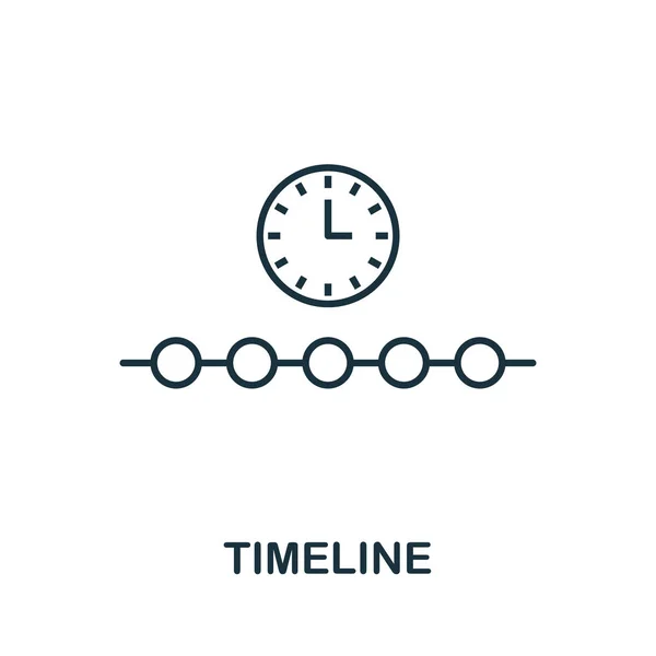 Zeitachsenumriss-Symbol. Thin Line Konzeptelement aus der Sammlung von Icons aus der Fintech-Technologie. Kreatives Timeline-Symbol für mobile Apps und Webnutzung — Stockvektor