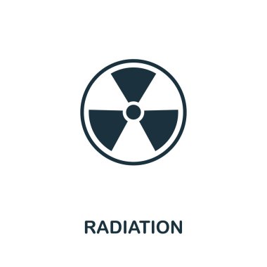 Radiation icon symbol. Creative sign from biotechnology icons collection. Filled flat Radiation icon for computer and mobile clipart