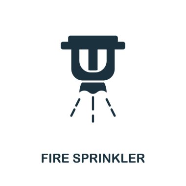 Yangın Sprinkler simgesi. Yangın güvenliği simgeleri koleksiyonundan yaratıcı eleman tasarımı. Web tasarımı, uygulamalar, yazılım, baskı kullanımı için Piksel mükemmel Fire Sprinkler simgesi