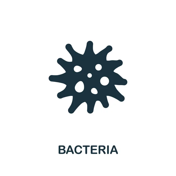 Bakteriesymbol. Kreativ skylt från bioteknik ikoner samling. Fylld platt Bakterieikon för dator och mobil — Stockfoto