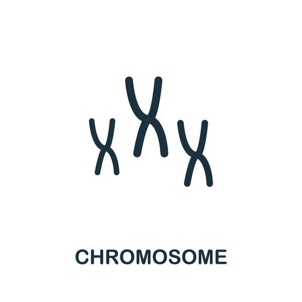 Символ иконы хромосомы. Творческий знак из коллекции биотехнологических икон. Заполненная плоская иконка хромосомы для компьютера и мобильного — стоковое фото