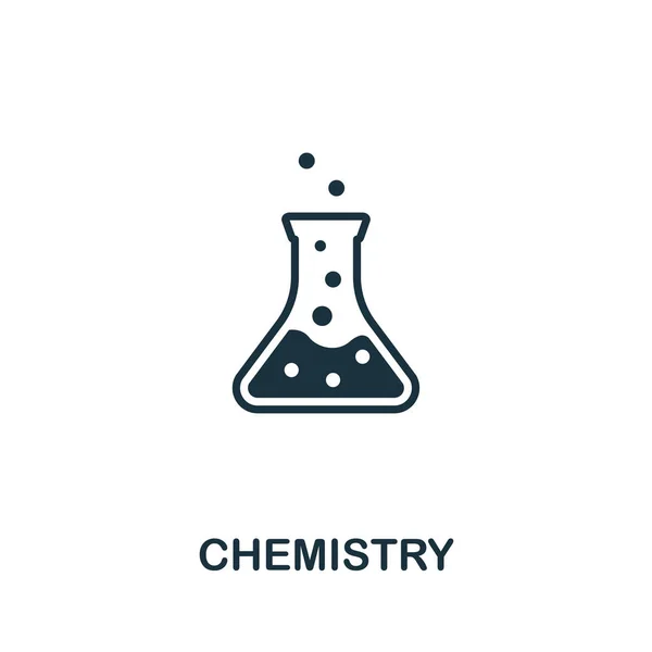 Simbolo dell'icona chimica. Segno creativo dalla collezione di icone biotecnologiche. Icona chimica piatta riempita per computer e dispositivi mobili — Foto Stock