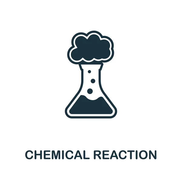 Symbole d'icône de réaction chimique. Signe créatif de la collection d'icônes biotechnologiques. Icône de réaction chimique plate remplie pour ordinateur et mobile — Photo