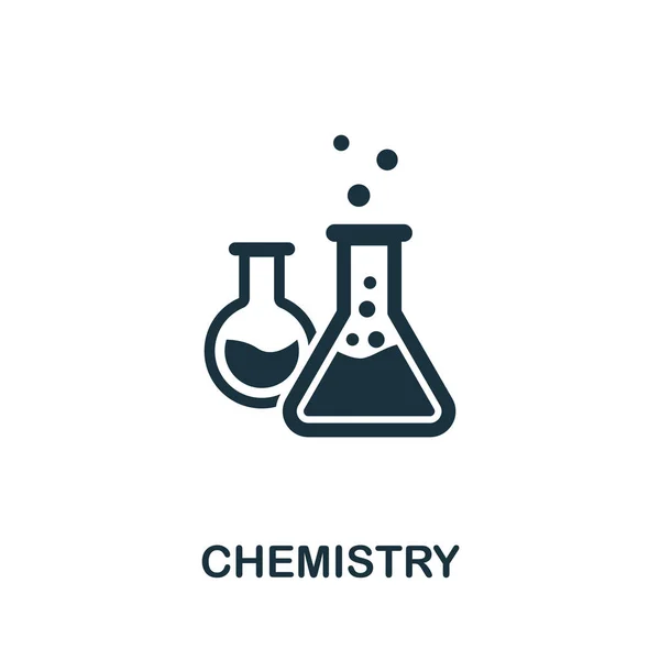 Símbolo del icono de química. Signo creativo de la colección de iconos de la educación. Icono lleno de Química plana para ordenador y móvil —  Fotos de Stock
