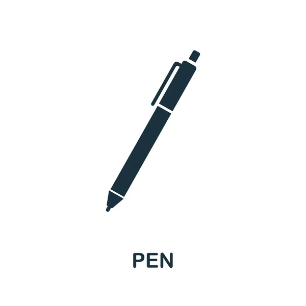 Pen pictogram symbool. Creatief bord uit de educatie iconen collectie. Gevulde platte penicoon voor computer en mobiel — Stockfoto