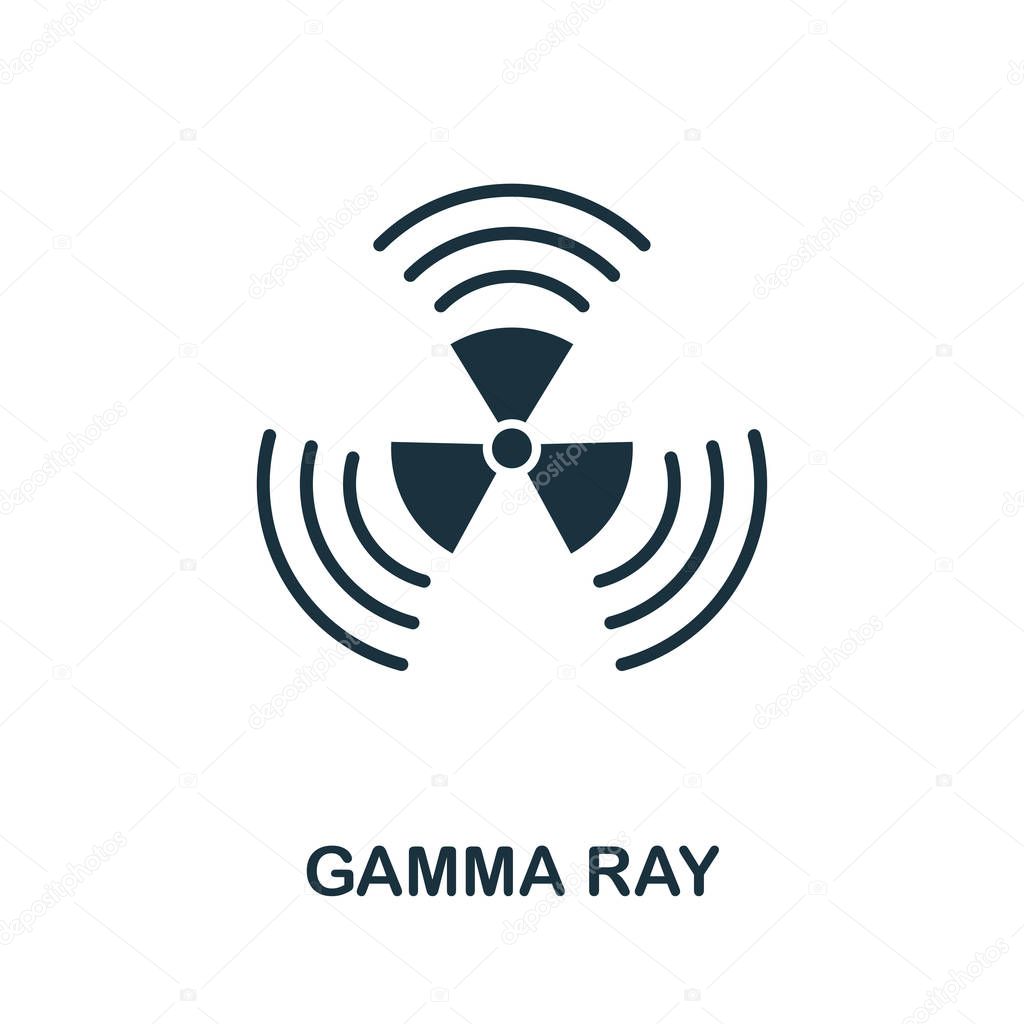 Gamma Ray icon symbol. Creative sign from biotechnology icons collection. Filled flat Gamma Ray icon for computer and mobile