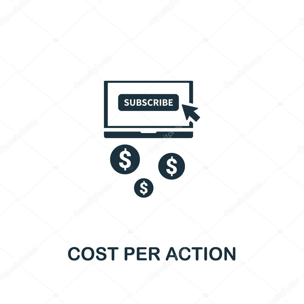 Cost Per Action CPA icon. Creative element design from content icons collection. Pixel perfect Cost Per Action icon for web design, apps, software, print usage