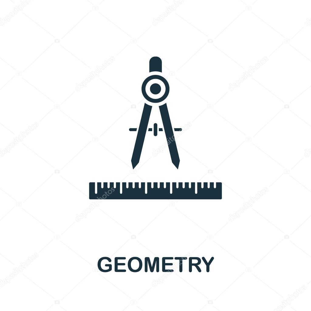 Geometry icon illustration. Creative sign from education icons collection. Filled flat Geometry icon for computer and mobile. Symbol, logo graphics.
