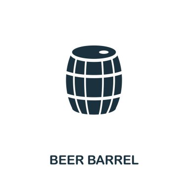 Bira fıçısı vektör simgesi. Oktoberfest ikon koleksiyonundan yaratıcı bir işaret. Bilgisayar ve mobil için Düz Bira Fıçısı simgesi