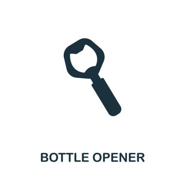 Şişe Açıcı vektör simgesi. Oktoberfest ikon koleksiyonundan yaratıcı bir işaret. Bilgisayar ve mobil için Düz Şişe Açma simgesi