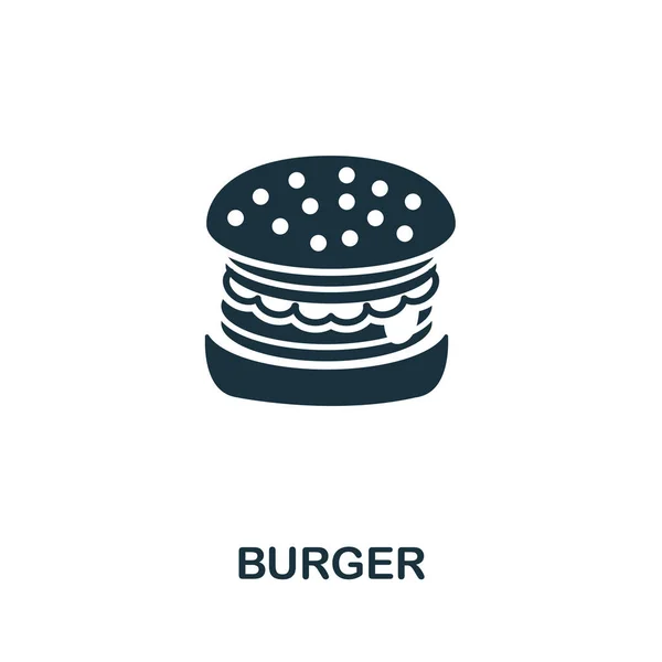 Burger Vektor Symbol Symbol. kreatives Zeichen aus der Oktoberfest-Ikonensammlung. Flache Burger-Ikone für Computer und Handy — Stockvektor