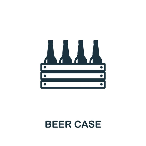 啤酒盒矢量图标符号. 来自oktoberfest图标集合的创意符号。 电脑和移动充填平装啤酒盒图标 — 图库矢量图片