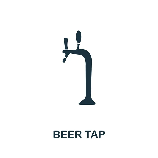 Cerveza Pulsa el símbolo del icono del vector. Signo creativo de la colección de iconos oktoberfest. Llena plana Beer Tap icono para ordenador y móvil — Archivo Imágenes Vectoriales