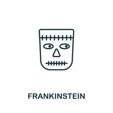 Frankinstein taslak simgesi. Cadılar Bayramı ikonları koleksiyonundaki ince çizgi tarzı. Piksel mükemmel basit öge frankinstein simgesi web tasarımı, uygulamalar, yazılım, yazdırma kullanımı