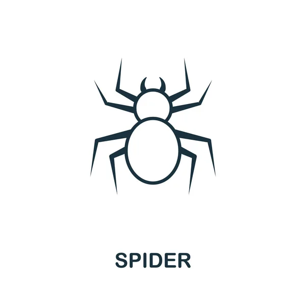 Spinnenumriss-Symbol. dünne Linie Stil aus Halloween-Ikonen Sammlung. Pixel perfekte einfache Element Spider Symbol für Web-Design, Apps, Software, Print-Nutzung — Stockvektor