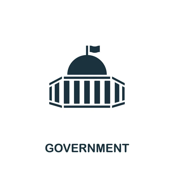 Government vector icon symbol. Creative sign from buildings icons collection. Filled flat Government icon for computer and mobile — 스톡 벡터