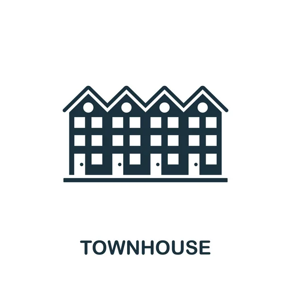 Townhouse vector icon symbol. Creative sign from buildings icons collection. Filled flat Townhouse icon for computer and mobile — 스톡 벡터