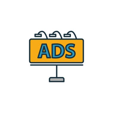 Reklam panoları simgesi. Taslak reklam simgeleri koleksiyonundan yaratıcı elemet ile doluydu. ui, ux, app, yazılım ve bilgi grafikleri için en iyi reklam panoları simgesi