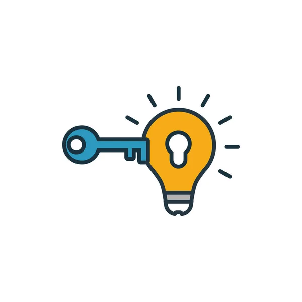 Key Idea icon. Outline filled creative elemet from advertising icons collection. Premium key idea icon for ui, ux, apps, software and infographics — 스톡 벡터