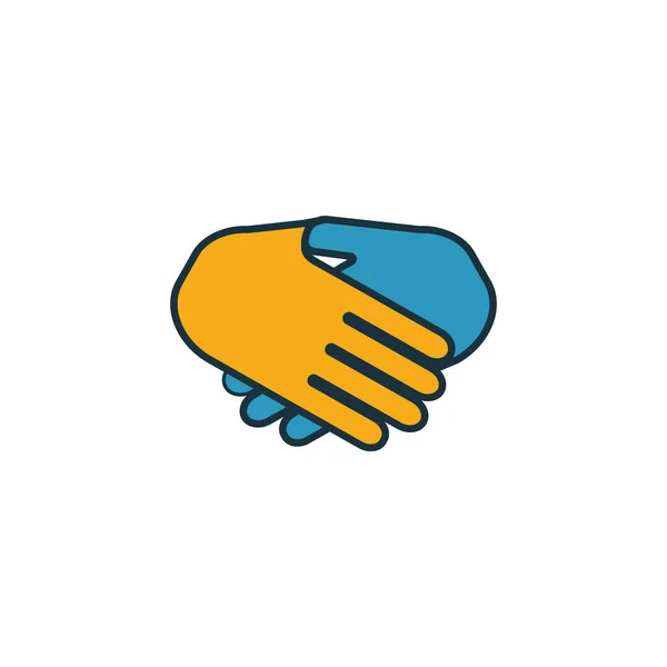 Partnership icon. Outline filled creative elemet from advertising icons collection. Premium partnership icon for ui, ux, apps, software and infographics — 스톡 벡터