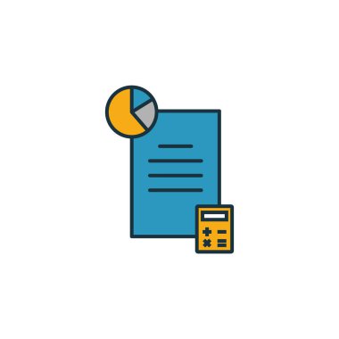 Bütçe Muhasebe simgesi. Taslak, işletme yönetim simgeleri koleksiyonundan yaratıcı elemet ile doluydu. ui, ux, apps, yazılım ve bilgi grafikleri için premimium bütçe muhasebe simgesi