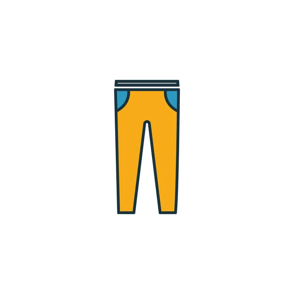 Icône pantalon. Pixel parfait. Utilisation pour la conception web, applications, logiciels, impression. Pantalon icône design de la collection de vêtements . — Image vectorielle