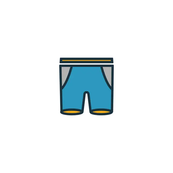 Icône Short. Pixel parfait. Utilisation pour la conception web, applications, logiciels, impression. Shorts icône design de la collection de vêtements . — Image vectorielle
