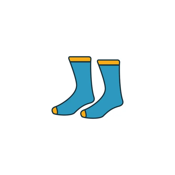 Icono de calcetines. Pixel perfecto. Uso para diseño web, aplicaciones, software, impresión. Calcetines icono de diseño de la colección de ropa . — Archivo Imágenes Vectoriales