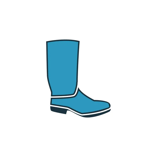 Icono de botas de goma. Pixel perfecto. Uso para diseño web, aplicaciones, software, impresión. Botas de goma icono de diseño de la colección de ropa . — Archivo Imágenes Vectoriales