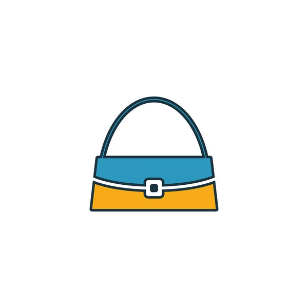 Weibliche Tasche Symbol. Pixel perfekt. Verwendung für Webdesign, Apps, Software, Druck. Design weiblicher Taschen-Ikonen aus der Kleidersammlung. — Stockvektor