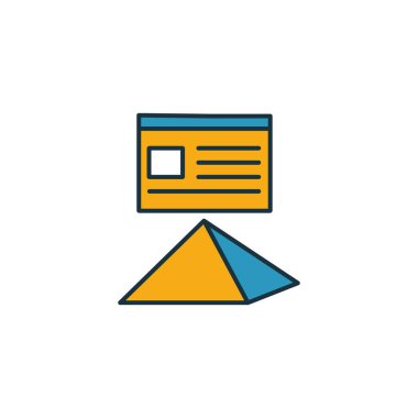 Köşe taşı içeriği simgesi ayarlandı. İçerik simgeleri koleksiyonundan farklı stillerde dört element. Yaratıcı köşe taşı içeriği simgeleri doldurulmuş, özet çizilmiş, renkli ve düz semboller