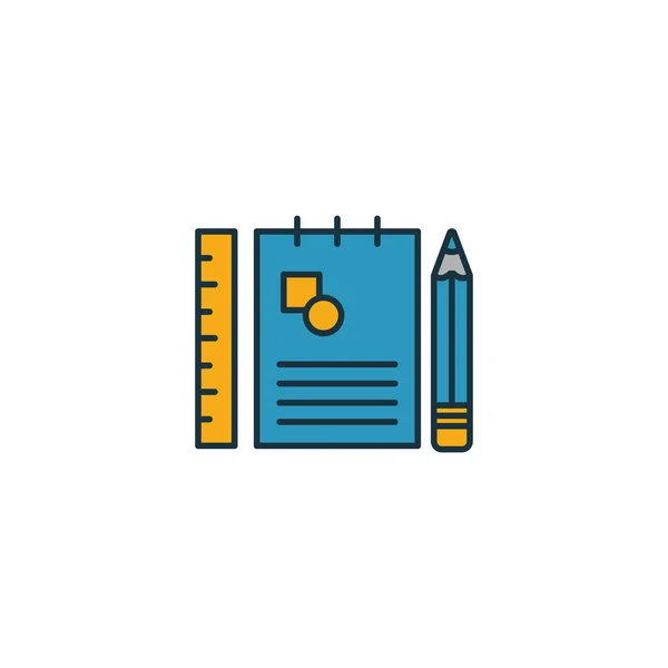 Sketching icon set. Four elements in diferent styles from design ui and ux icons collection. Creative sketching icons filled, outline, colored and flat symbols — 스톡 벡터