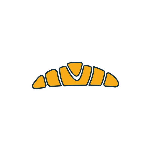 Croissant icon set. Four elements in diferent styles from fastfood icons collection. Creative croissant icons filled, outline, colored and flat symbols — 스톡 벡터