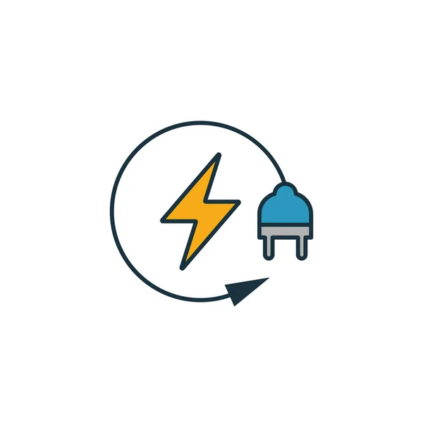 Renewable Energy icon set. Four elements in diferent styles from power and energy icons collection. Creative renewable energy icons filled, outline, colored and flat symbols — 스톡 벡터