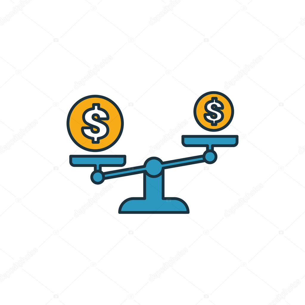 Liquidity outline icon. Thin line element from crowdfunding icons collection. UI and UX. Pixel perfect liquidity icon for web design, apps, software, print usage.