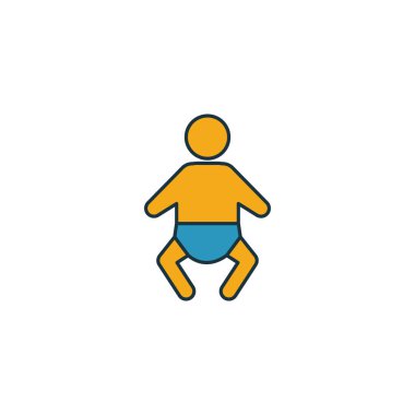 Bebek bezi simgesi anahat stili. Bebek eşyaları simge koleksiyonundan yaratıcı ince tasarım. Piksel mükemmel basit bebek bezi simgesi. Web tasarımı, uygulamalar, yazılım, baskı kullanımı