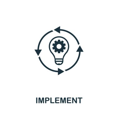 Vektör simgesi uygula. İş idaresi simgeleri koleksiyonundan yaratıcı bir işaret. Bilgisayar ve mobil için doldurulmuş düz uygulama simgesi
