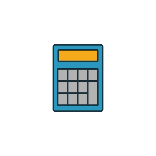 Conjunto de ícones da calculadora. Quatro elementos em estilos diferentes da coleção de ícones de dinheiro. Ícones calculadora criativa preenchido, esboço, símbolos coloridos e planos — Vetor de Stock