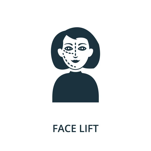 Face Lift Ikone aus der Sammlung der plastischen Chirurgie. Einfaches Linienelement Facelift-Symbol für Vorlagen, Webdesign und Infografiken — Stockvektor