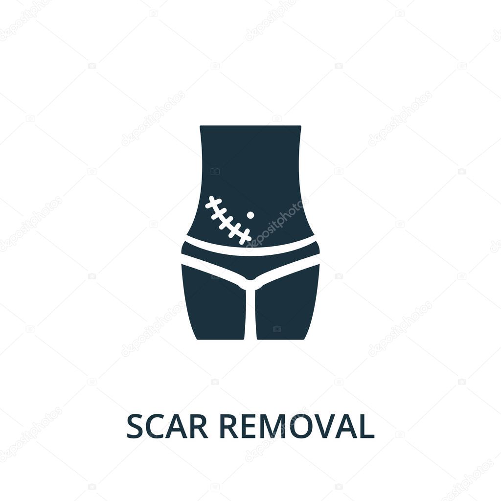 Scar Removal icon from plastic surgery collection. Simple line element scar removal symbol for templates, web design and infographics.