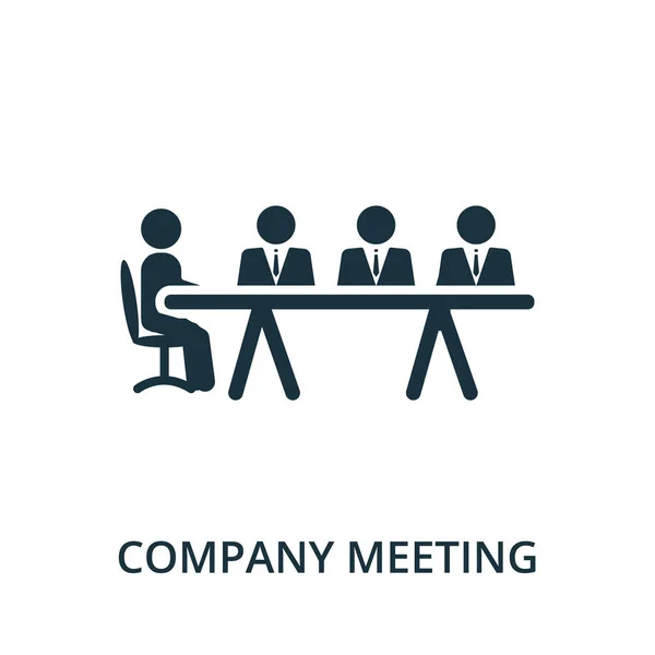 Company Meeting icon from reputation management collection. Simple line element Company Meeting symbol for templates, web design and infographics — Stock Vector