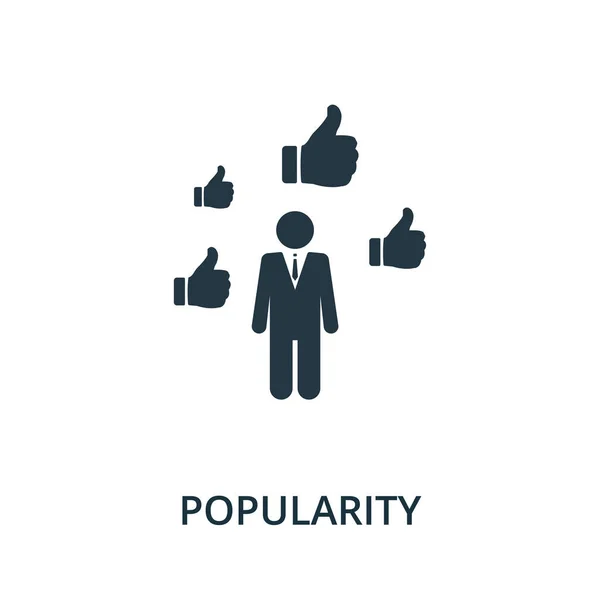 Népszerűség ikon hírnév menedzsment gyűjtemény. Egyszerű vonal elem népszerűsége szimbólum sablonok, web design és infografika — Stock Vector