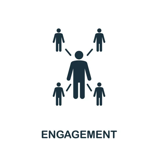 Icône Engagement Signe Élément Créatif Collection Gestion Communautaire Icône Engagement — Image vectorielle