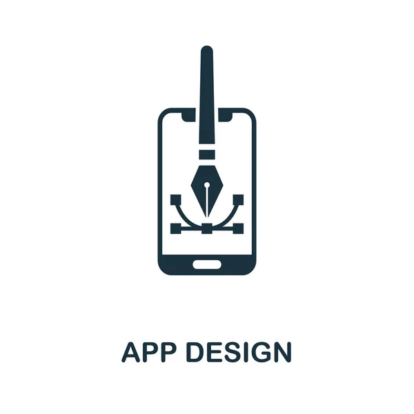 Icône App Design. Élément simple de la collection de développement d'applications. Icône de conception d'applications remplie pour les modèles, infographies et plus — Image vectorielle